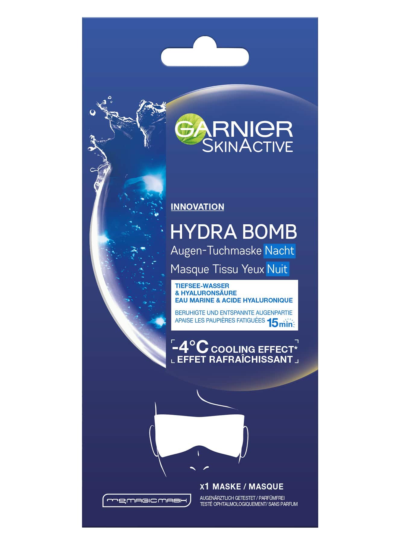 Hydra Bomb Augen-Tuchmaske Nacht mit Hyaluronsäure und Tiefsee-Wasser